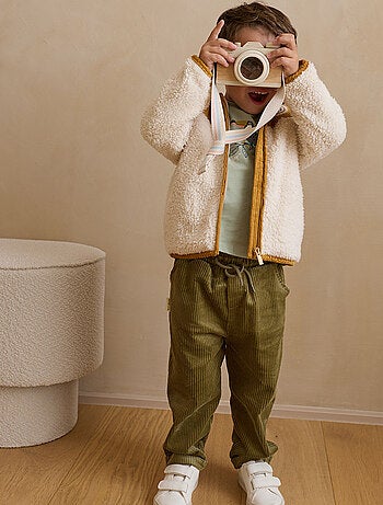 Veste enfant intérieur polaire avec capuche Charly