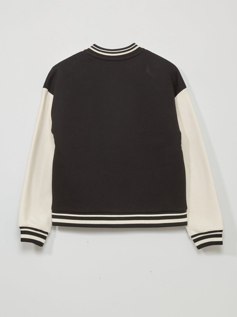 Veste esprit campus Noir - Kiabi