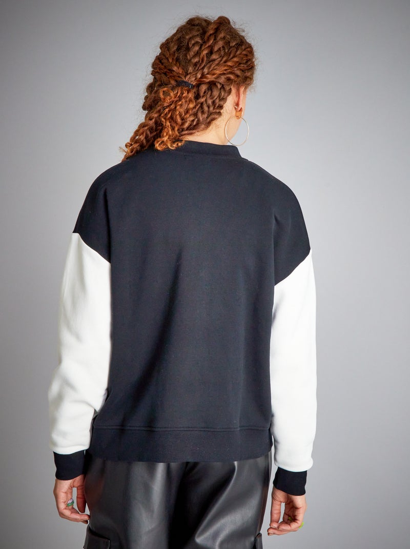 Veste esprit campus Noir - Kiabi