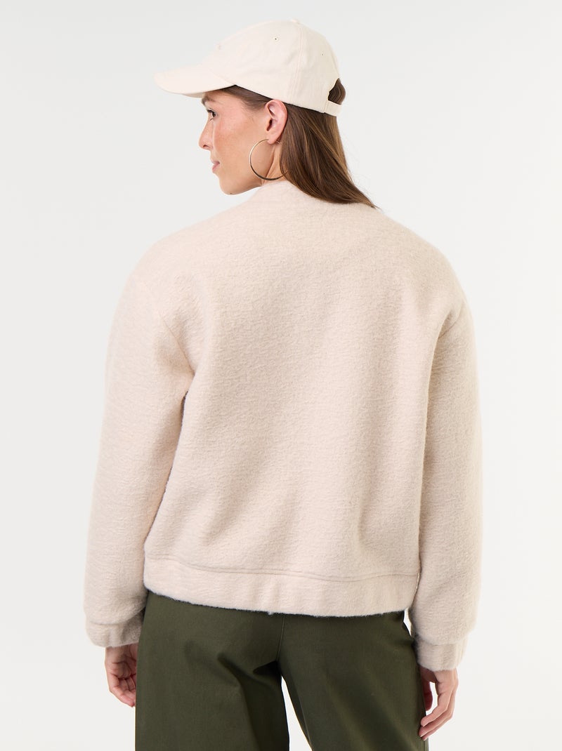 Veste esprit lainage Beige - Kiabi