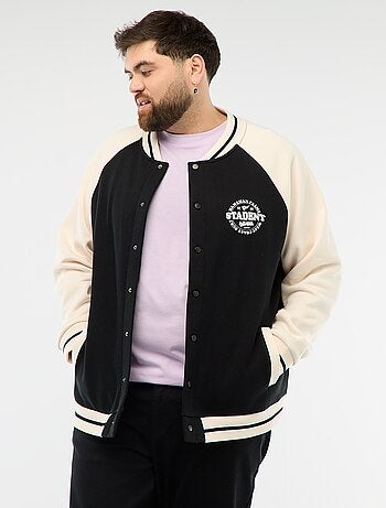 Veste esprit universitaire manches raglan