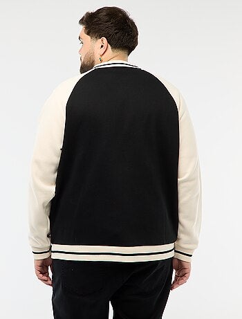 Veste esprit universitaire manches raglan