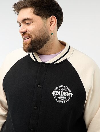 Veste esprit universitaire manches raglan