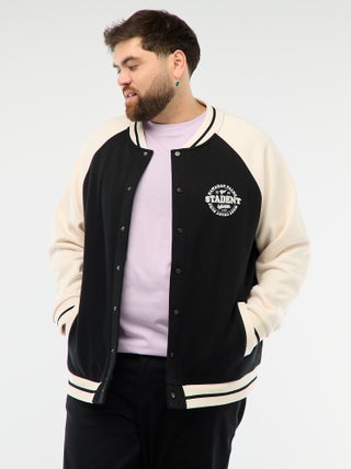 Veste esprit universitaire manches raglan