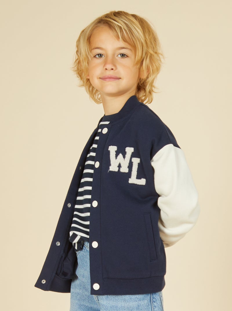 Veste esprit université américaine Bleu - Kiabi