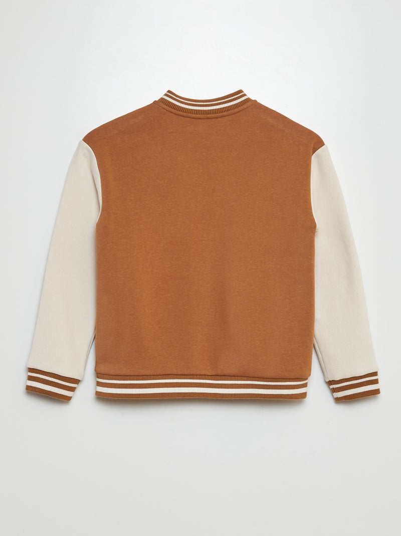 Veste esprit université Marron - Kiabi