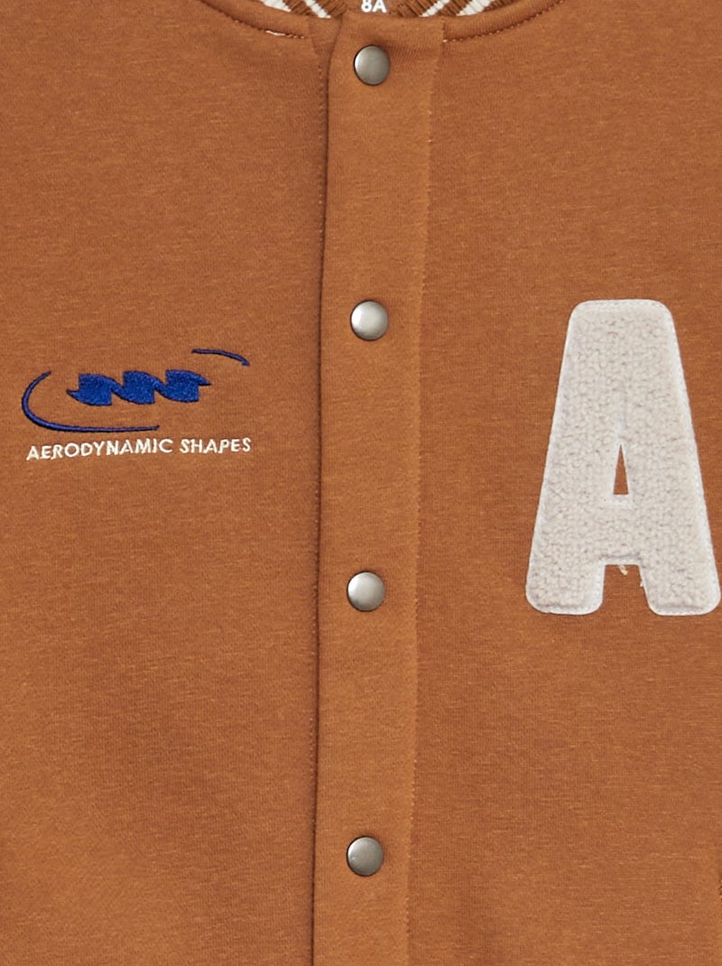 Veste esprit université Marron - Kiabi