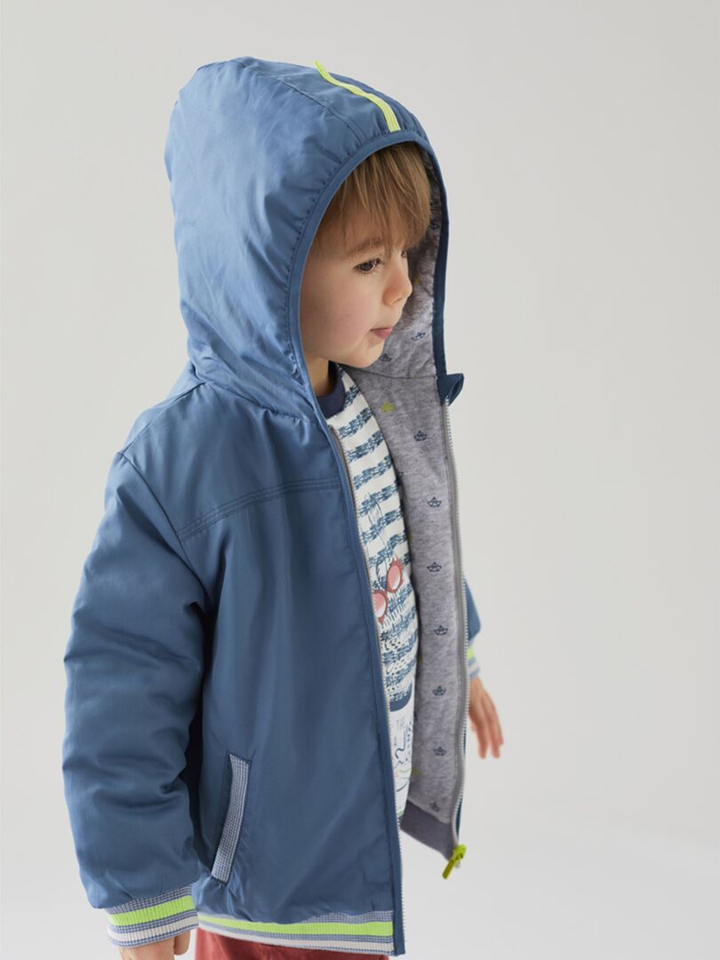 Veste D'extérieur Femme ESPRIT – Taille 34, Bleu, Capuche, Coton, état Correct