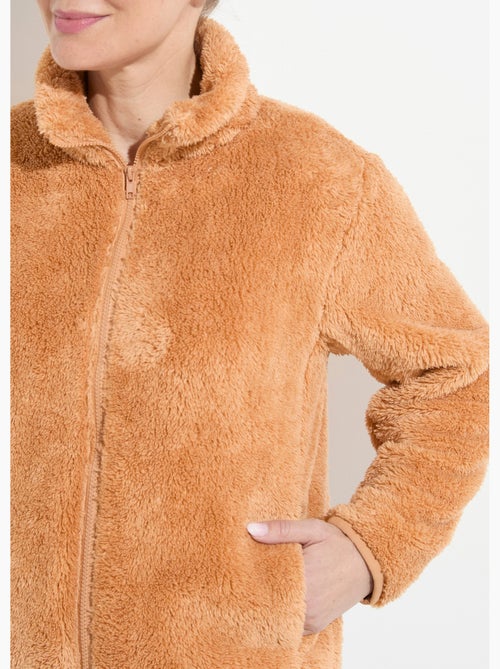 Veste fausse fourrure col montant manches longues - Afibel - Kiabi