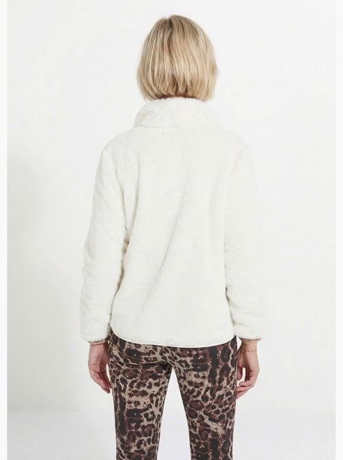 Veste fausse fourrure col montant manches longues - Afibel - Kiabi