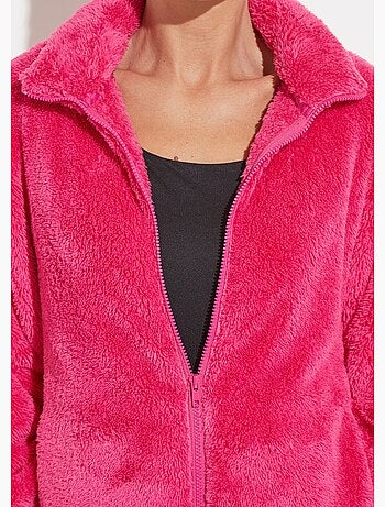 Veste fausse fourrure col montant manches longues - Afibel