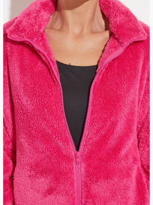 Veste fausse fourrure col montant manches longues - Afibel - Kiabi