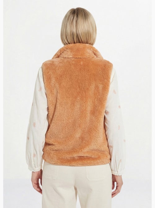 Veste fausse fourrure sans manches col montant - Afibel - Kiabi