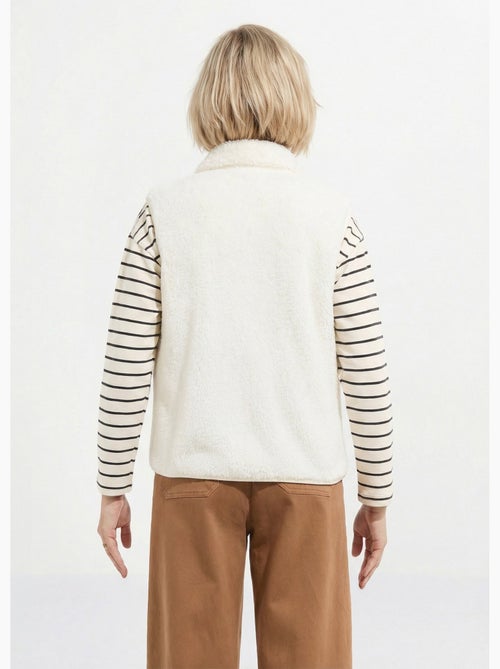 Veste fausse fourrure sans manches col montant - Afibel - Kiabi