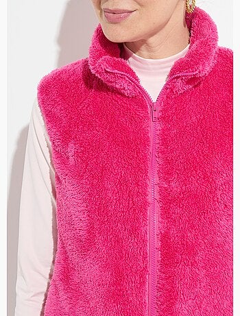 Veste fausse fourrure sans manches col montant - Afibel