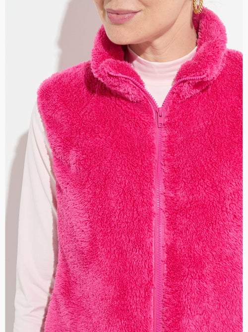 Veste fausse fourrure sans manches col montant - Afibel - Kiabi