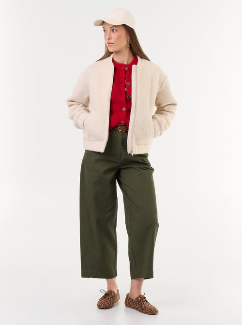 Veste faux lainage - Kiabi
