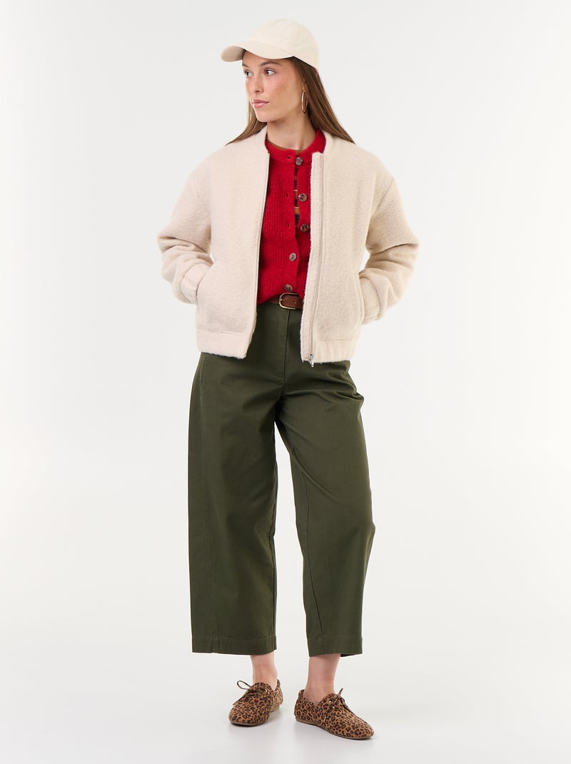 Veste faux lainage Beige - Kiabi