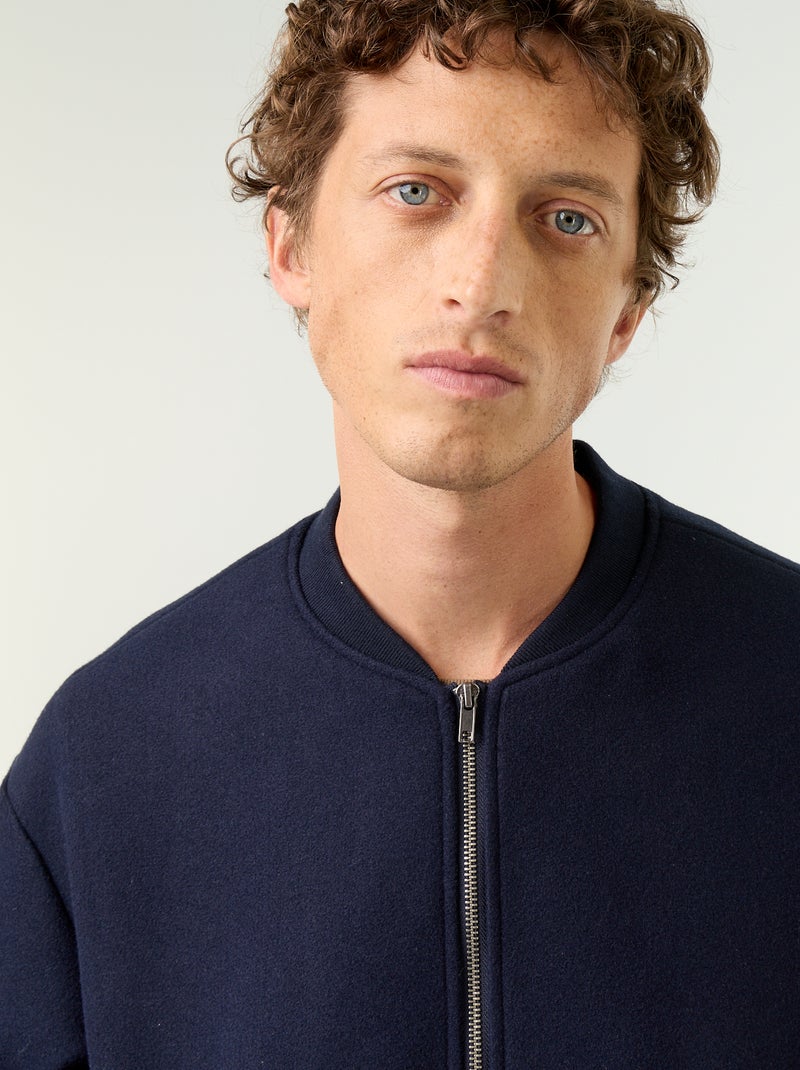 Veste faux lainage Bleu - Kiabi