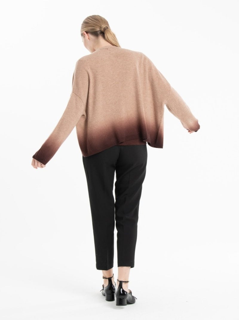 Veste femme 100% cachemire tie & dye - NAMI 12 Camel - Kiabi