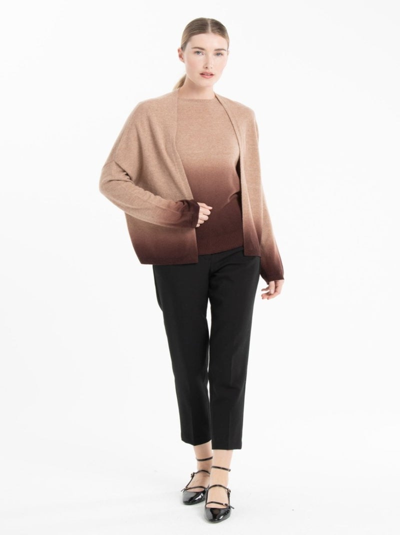 Veste femme 100% cachemire tie & dye - NAMI 12 Camel - Kiabi