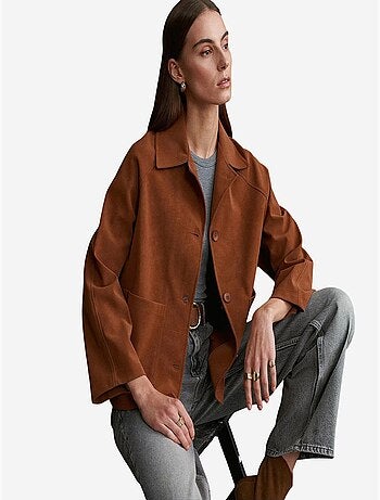 Veste femme à col chemise et boutons dilvin