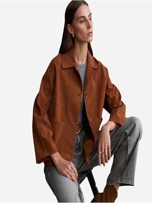 Veste femme à col chemise et boutons dilvin - Kiabi
