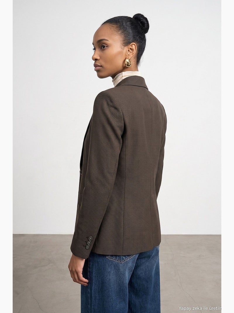 Veste femme cintrée dilvin Marron chocolat - Kiabi