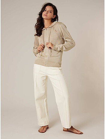 Veste femme en maille brillante 'Deeluxe'