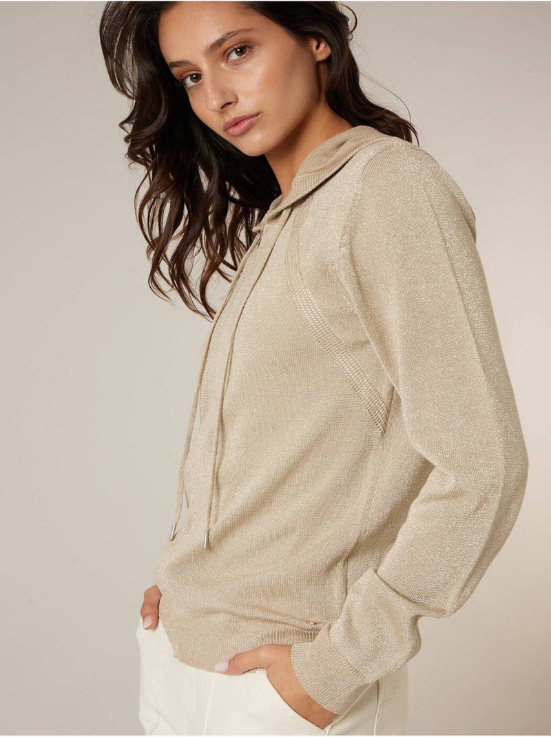 Veste femme en maille brillante 'Deeluxe' Gold - Kiabi