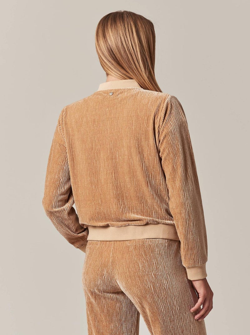 Veste femme en velours côtelé 'Deeluxe' Beige - Kiabi
