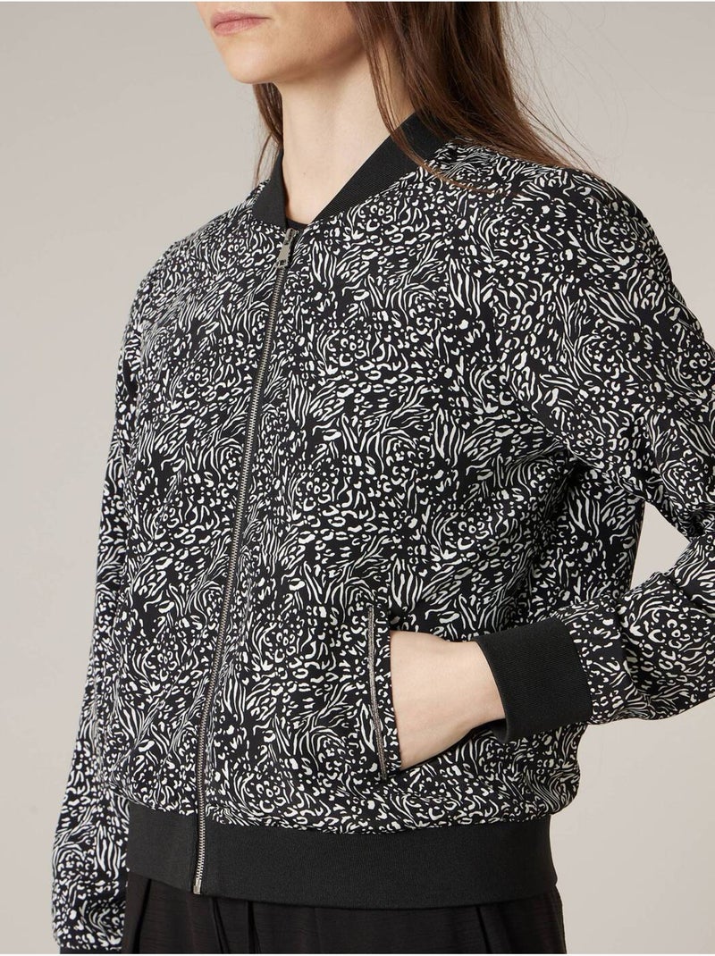 Veste femme fluide et légère, imprimé graphique 'Deeluxe' Noir - Kiabi