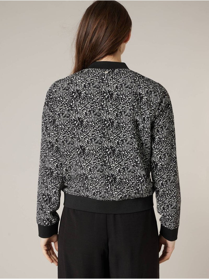 Veste femme fluide et légère, imprimé graphique 'Deeluxe' Noir - Kiabi