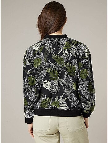 Veste femme légère imprimé tropical et animalier 'Deeluxe'
