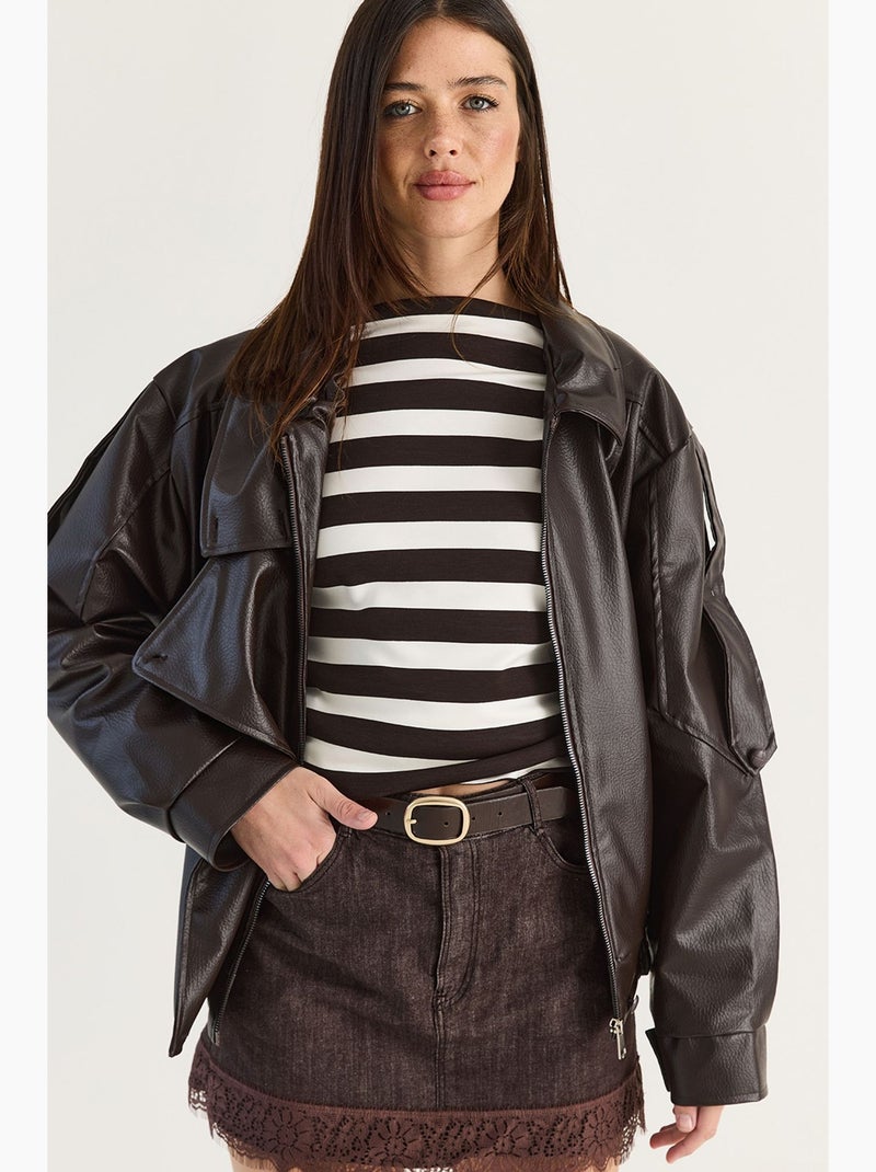 Veste femme lucci Marron foncé - Kiabi