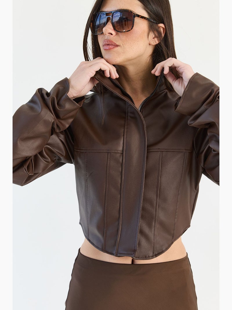 Veste femme lucci Marron - Kiabi