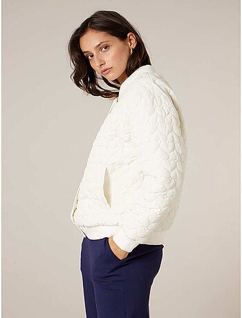Veste femme matelassée A motif coeurs discrets 'Deeluxe'