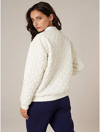 Veste femme matelassée A motif coeurs discrets 'Deeluxe'