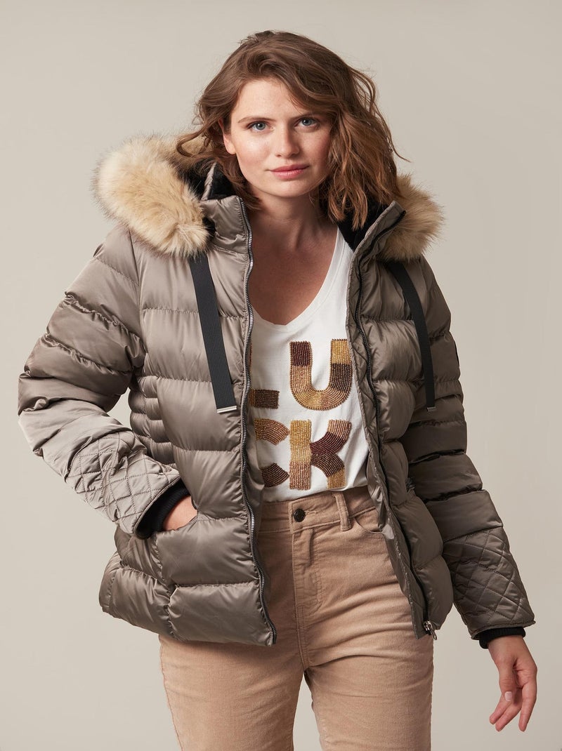 veste capuche matelassée femme