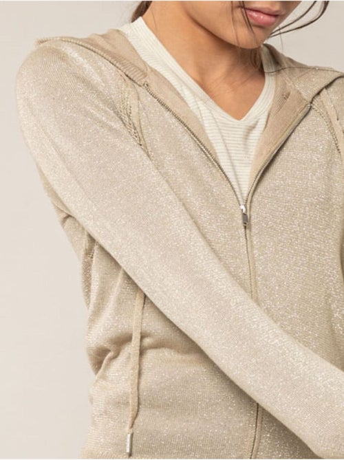 Veste fille en maille brillante 'Deeluxe' - Kiabi