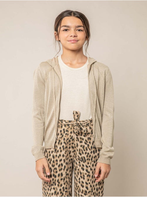 Veste fille en maille brillante 'Deeluxe' - Kiabi
