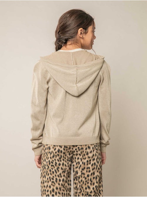 Veste fille en maille brillante 'Deeluxe' - Kiabi