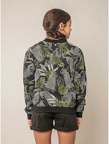 Veste fille légère imprimé tropical et animalier 'Deeluxe'