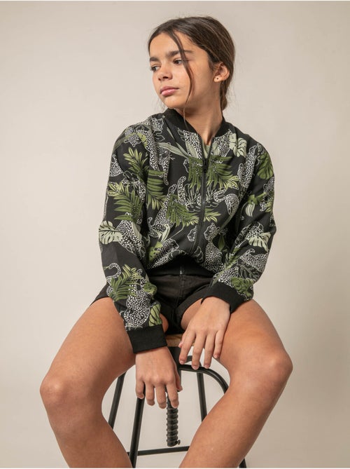 Veste fille légère imprimé tropical et animalier 'Deeluxe' - Kiabi