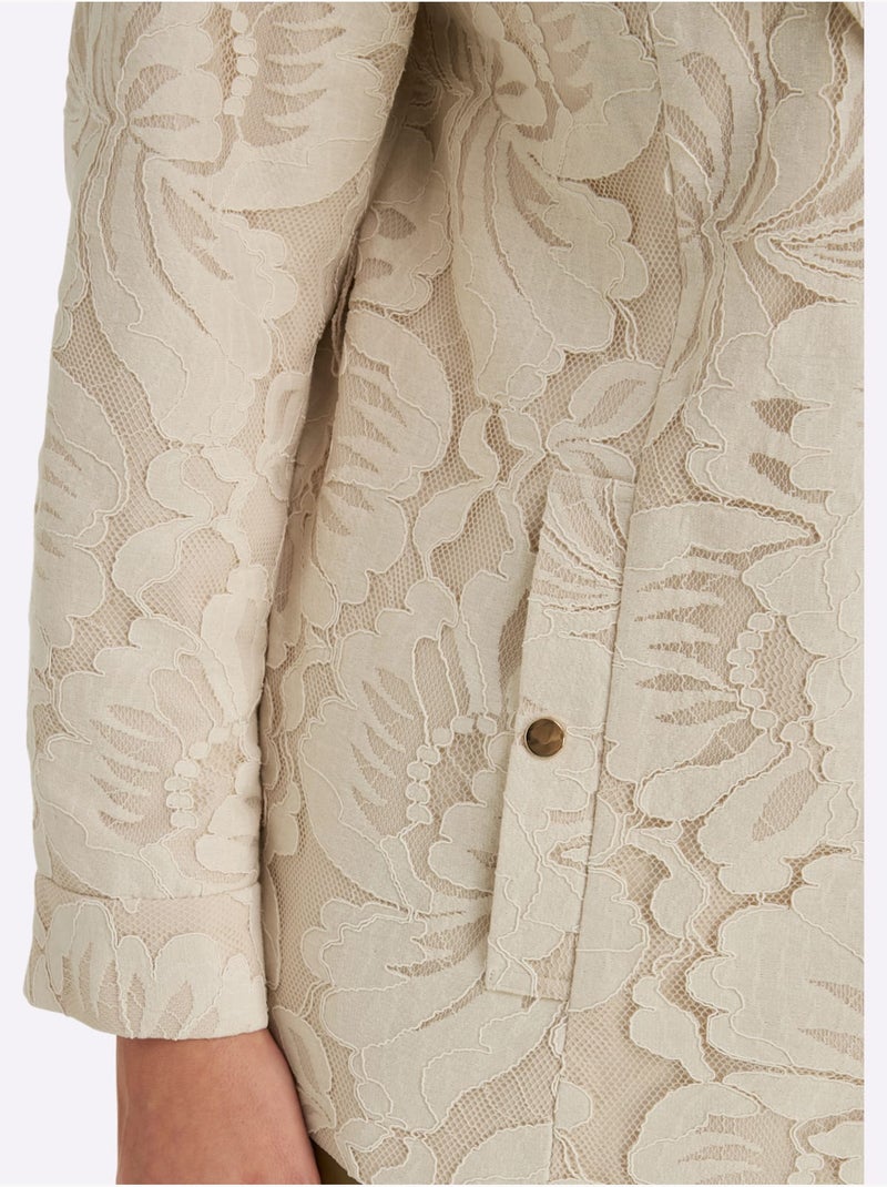 Veste Finitions Dentelle - Taille Standard - Sheego Ivoire - Kiabi