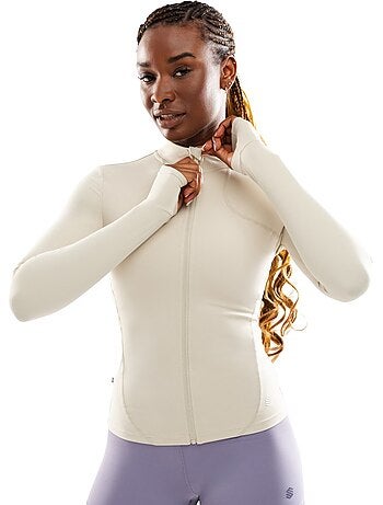 Veste fitness zippée ultralégère femme fitness femme division