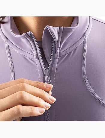 Veste fitness zippée ultralégère femme fitness femme nusa