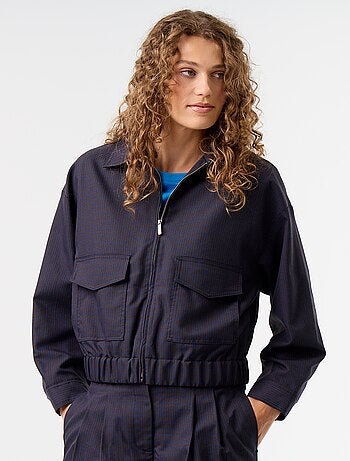 Veste fluide avec ouverture zippée