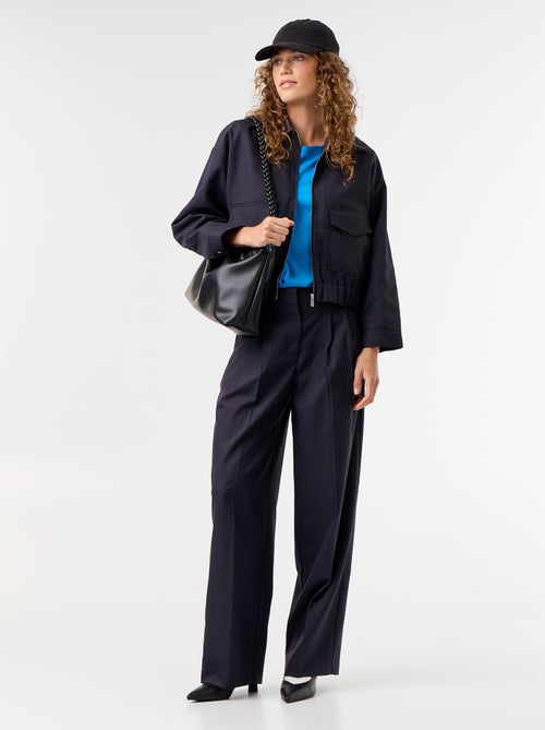 Veste fluide avec ouverture zippée - Kiabi