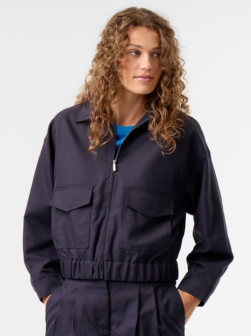 Veste fluide avec ouverture zippée - Kiabi